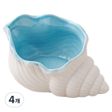 KODACHIEF 실내 보관 트레이 재떨이 소라 스몰 13 x 8 x 6 cm, 혼합색상, 4개