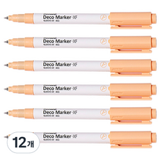 monAmi DECO MARKER 463 淺橘色, 6色, 12個
