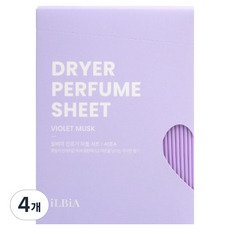iLBiA 烘衣機香氛紙 纖維柔軟精 紫羅蘭麝香 正裝, 4個, 40入