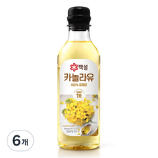 CJ BEKSUL 白雪 芥花油, 500ml, 6個
