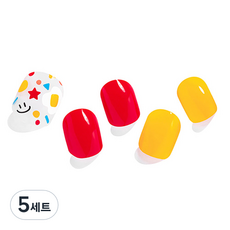 젤팡 계란톡톡 후라이 패디 팁 유광, 혼합색상, 5세트