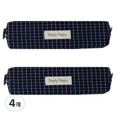 아이비스 체크 멀티 파우치, 네이비, 4개