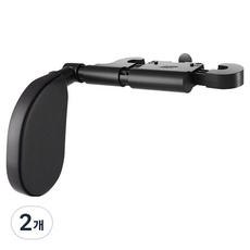 Ez2mk 퍼펙트케어 차량용 헤드레스트 측면 목쿠션 왼쪽형 MS-990, 블랙, 2개