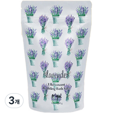 프라이멀엘리먼츠 버블링 배쓰솔트 라벤더 향, 3개, 340g