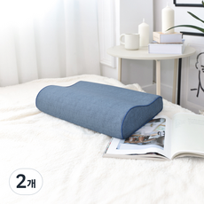 매직베드 메모리폼 베개, 모던블루, 2개