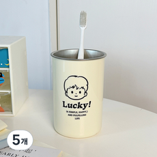 몬드스팟 럭키 스텐304 욕실 양치컵 YY57882, 남자, 5개
