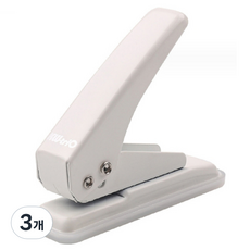 KW-triO 堡勝企業 辦公室用簡約單孔打孔機, 3個, 白色