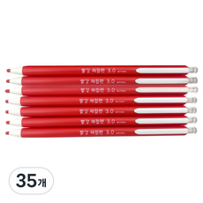 (주)위드나 노크식 채점펜 빨강 81-0018, 1색, 35개