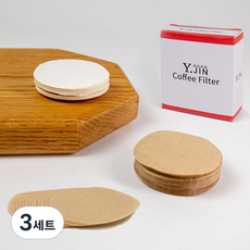 라운드필터 브라운 100p + 화이트 100p 세트 51mm, 200개, 3세트 200개, 3세트