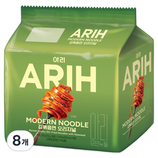 아리 모던누들 김볶음면 오리지널 130g, 8개