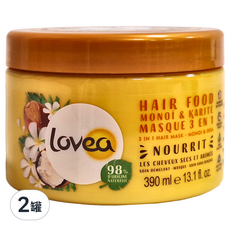Lovea 乳油木大溪地梔子花三合一護髮膜 390ml, 2罐