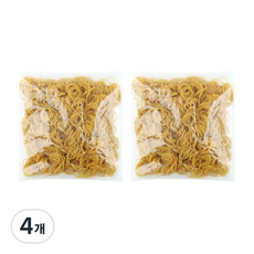 Uniart 橡皮筋 4cm, 4個, 黃色