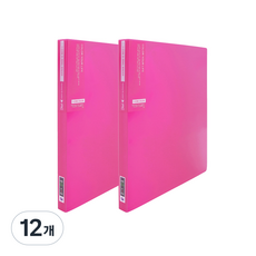 아이콘 3공 D링 바인더 40p, 분홍, 12개