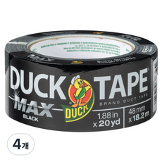 덕테이프 맥스 덕트테이프 블랙 48mm x 18m, 4개