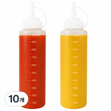 리빙메이커 BPA FREE 잘라쓰는 입구 넓은 식품용기 말랑타입 소스통, 1000ml, 10개