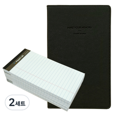 꼼꼬미 클레이 바인더 mini + 메모패드 10p 랜덤 발송, 블랙, 2세트