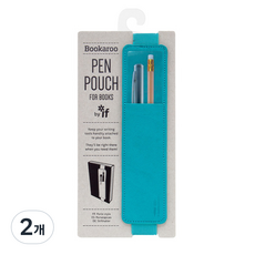 이프 Bookaroo 북밴드형 펜파우치 펜홀더, 청록색, 2개