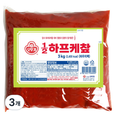 오뚜기 하프케찹 파우치, 3개, 3kg