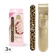매직네일 글라스 네일 샤이너, A01 레오파드베이지, 3개