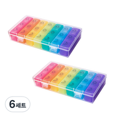 Alleophom 一週日期圖示藥盒, 6套