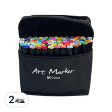 동아피엠에스 삼각그립 디자인 트윈 아트 표준형 + 가방, 80색, 2세트