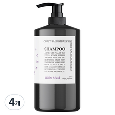 살림백서 오브제 퍼퓸 샴푸 화이트머스크향, 4개, 500ml