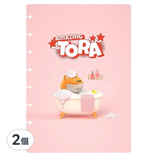 TO NOTE Lite X TORA副總柴 A5 封面扉頁聯名 210 x 148mm 60g, 泡泡浴 粉色, 2個