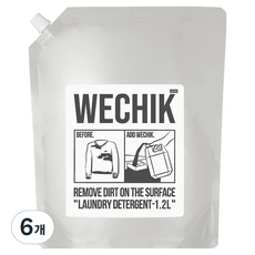 위칙 파워 효소 액체 세탁세제 리필, 1.2L, 6개