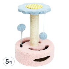 데이소이 고양이 블라썸 기둥형 스크래쳐, 핑크 + 블루, 5개
