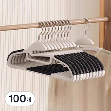 Molto You旋轉式防滑防肩型衣架, 黑色, 100個