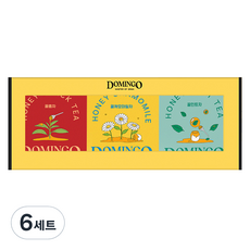 DOMINGO 蜂蜜茶 3種禮盒, 蜂蜜紅茶 10p + 蜂蜜薄荷 10p + 蜂蜜洋甘菊 10p, 6套