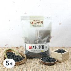 대구상회 국내산 서리태 검정콩, 500g, 5개