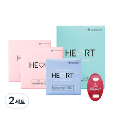 JilGyungYi 質更益 Heart蝶翼衛生棉 M 15片 2盒+夜用型 7片+加長型護墊 20片+私密清潔錠 2入, 2組