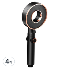 Winprice Revuelto 3段調節蓮蓬頭, 黑色, 4個