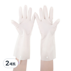 Johnny Free's 柔軟萬用丁腈橡膠手套環形雙手套裝, 大(L), 單色, 2組