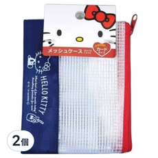 Hello Kitty 凱蒂貓 透明拉鍊袋, 2個, 1個, 13 x 9.5cm