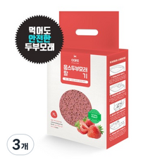 웁스 고양이 두부모래, 7L, 3개, 딸기향