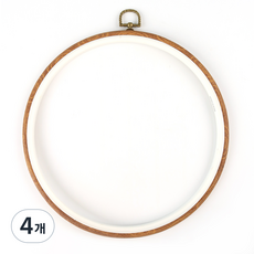엔틱 고무 자수틀 원형 26 x 26 cm, 혼합색상, 4개 혼합색상, 4개