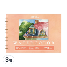 Art Prince 水彩線圈素描本 250g W05, B5, 3個, 25張