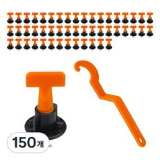 MONESPACE 可重複使用的圓形磁磚水平夾, 150個