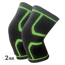 러닝 헬스 압박 고탄력 무릎보호대 2p 세트, MF GREEN, 2세트
