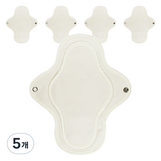 eechae 純棉蝶翼型衛生棉 象牙白, 5個, 5枚入, 小型