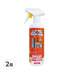 CLEAN CAPTAIN 除垢隊長 重油垢強效清潔劑 專業泡沫款 DOUBLE PLUS, 500g, 2瓶