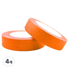 DGRM 대용량 칼라 종이 마스킹 테이프 20mm x 30m, 주황, 4개