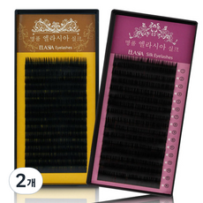 엘라시아 실크 속눈썹 C컬, 2개, 0.20/8mm