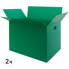 코멧 더 두꺼워져 무거운 배송에 적합한 다용도 고강도 이사박스 5mm, 그린, 2개