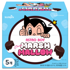 SAMJIN 三進 巧克力棉花糖 20包入, 5盒, 210g