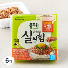 풀무원 살아있는실의힘 국산콩생나또, 49.5g, 2개입, 6개