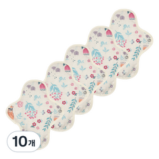 이채 플라워 일체형 면생리대 화이트코이, 10개, 1개입, 소형