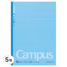 KOKUYO 國譽 彩色6mm點線30張 Campus 筆記本 B5, 5個, 藍色